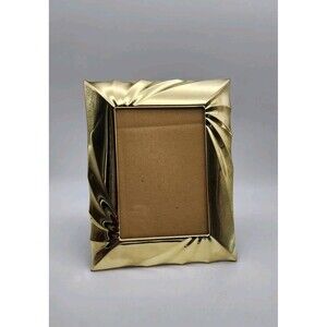 Vintage Towle Wave Design Frame Brass Gold Tone Freestanding 8X10. Art Deco
